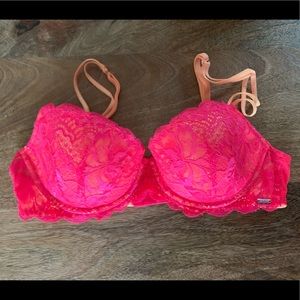 Victoria’s Secret Pink The Date Lightly Lined Bra 34C in Neon Watermelon/Apricot